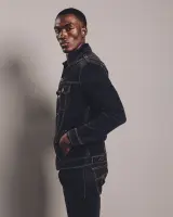 DENIM JACKET STONE BLACK